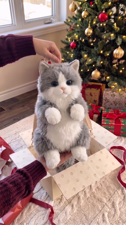 PurrVogue™ Ultra Realistic Cat Plush Backpack