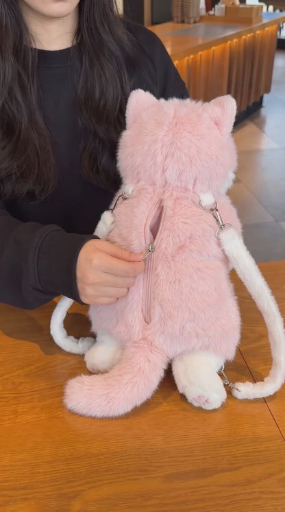 PurrVogue™ Ultra Realistic Cat Plush Backpack